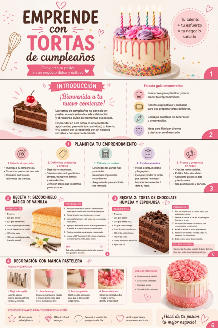 recetario de tortas de cumpleaños