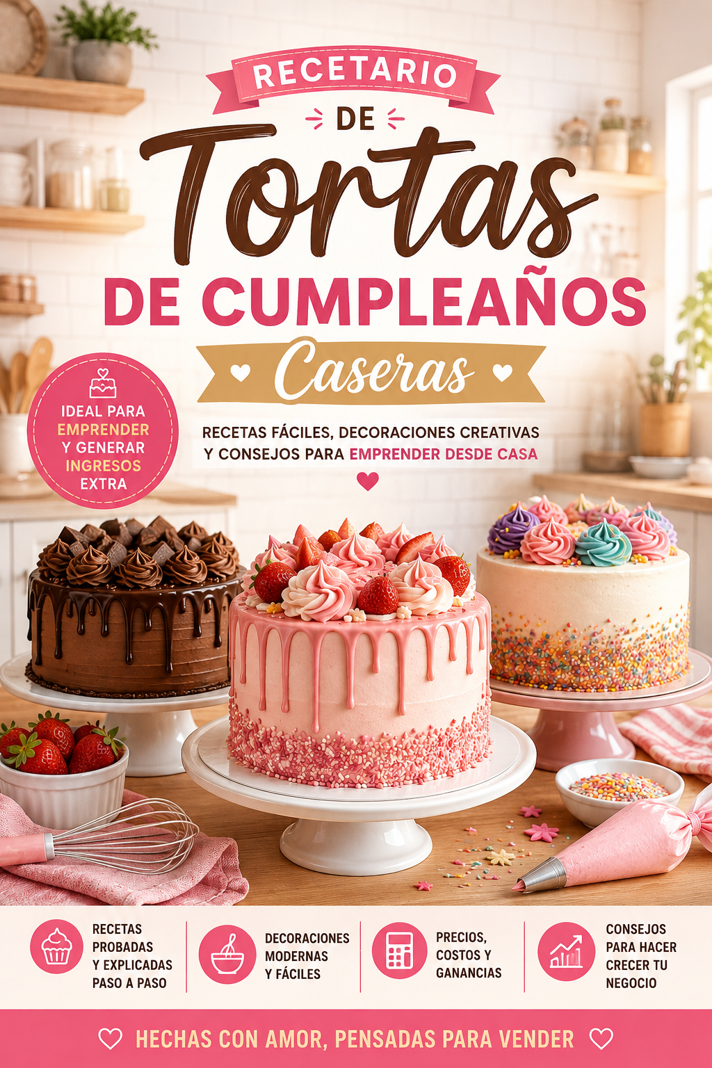 emprende con tortas de cumpleaños obten un bono y genera $U 35000 EXTRAS AL MES
